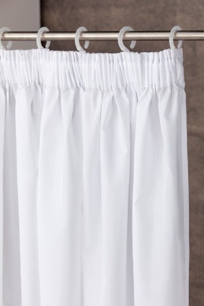 Cortina de baño Cinta fruncidora y ganchos