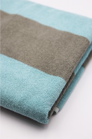 Toalla piscina rayas Gris oscuro/Azul 400 g/m2