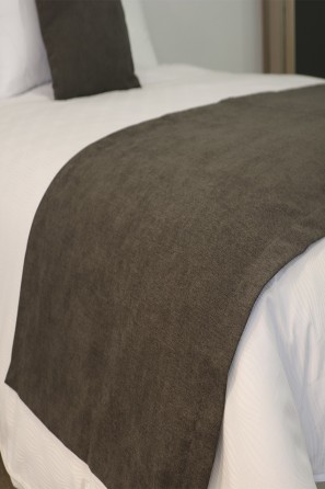 Plaid Sara tejido marrón chocolate