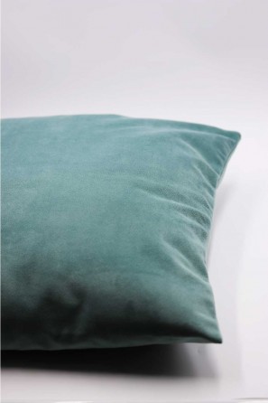 Cojín decorativo terciopelo verde eucalipto