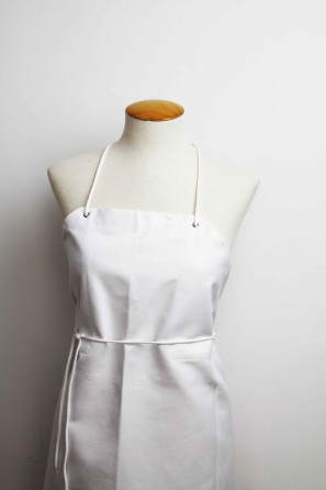 Delantal loneta blanco