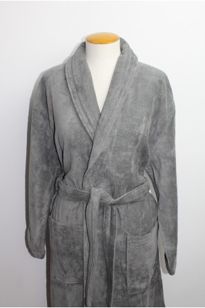 Albornoz Tundido Classic Talla L color gris