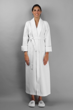 Albornoz dibujo nido de abeja, 100% algodón